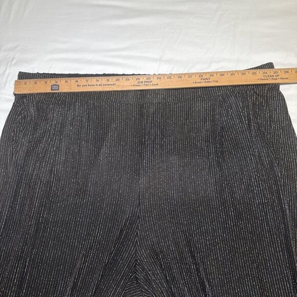 Torrid Pull On Wide Leg Stretch Lurex High Rise Pants Size 5X Glitter Stripe NEW - Picture 5 of 12